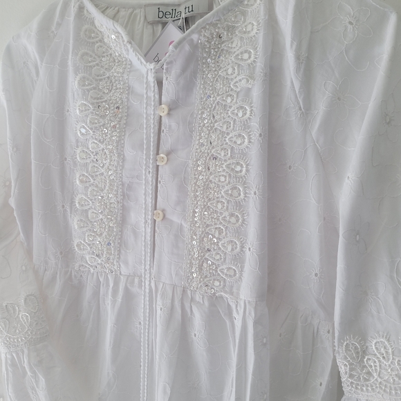 Bella Tu sequin peasant top Size XS - Picture 5 of 7